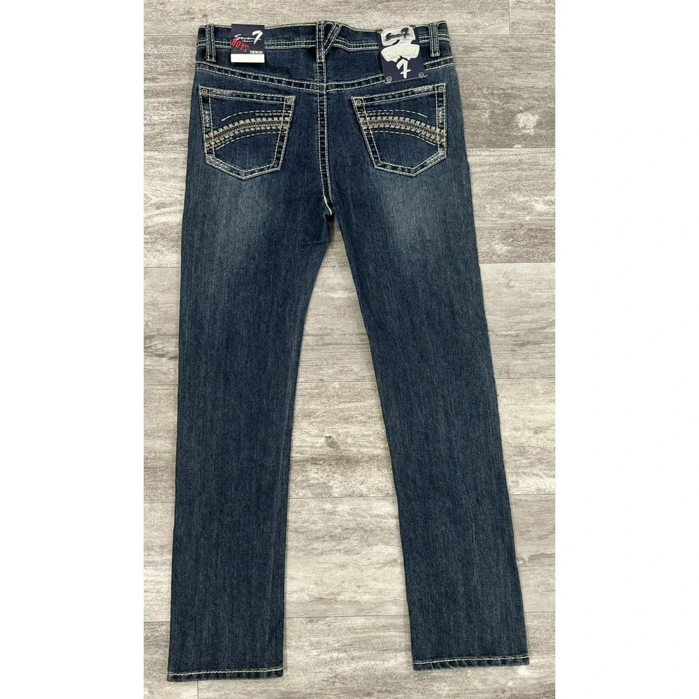 Seven Premium Denim Boys Skinny Leg Fit Jeans Size 18 Brand NEW 30x29